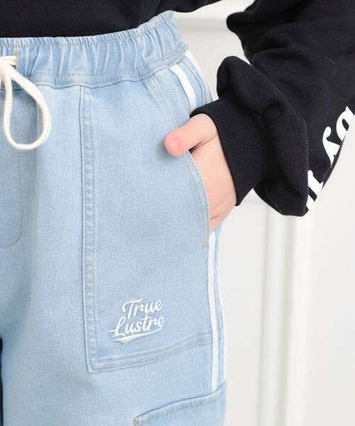 PINK-latte / ピンク ラテ デニムパンツ | ラインデニムカーゴパンツ | 詳細5