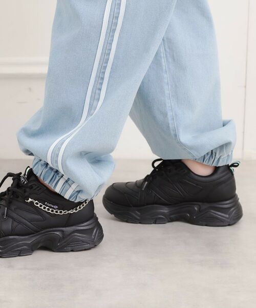 PINK-latte / ピンク ラテ デニムパンツ | ラインデニムカーゴパンツ | 詳細7