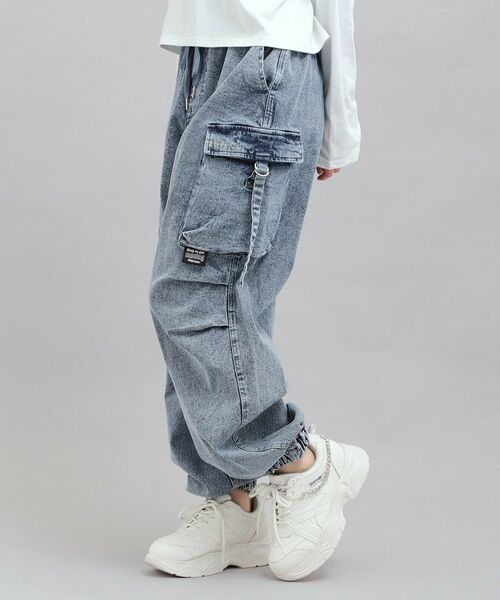 PINK-latte / ピンク ラテ デニムパンツ | デニムカーゴパンツ（ブルー(593)）