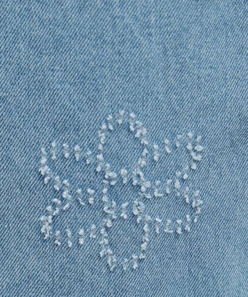 PINK-latte / ピンク ラテ デニムパンツ | フラワー柄デニムロングパンツ | 詳細11