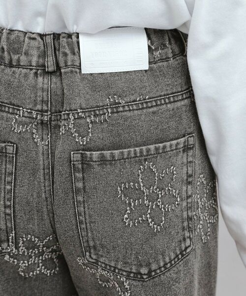 PINK-latte / ピンク ラテ デニムパンツ | フラワー柄デニムロングパンツ | 詳細6