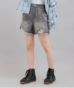 PINK-latte / ピンク ラテ デニムパンツ | デニムツイルダメージショートパンツ