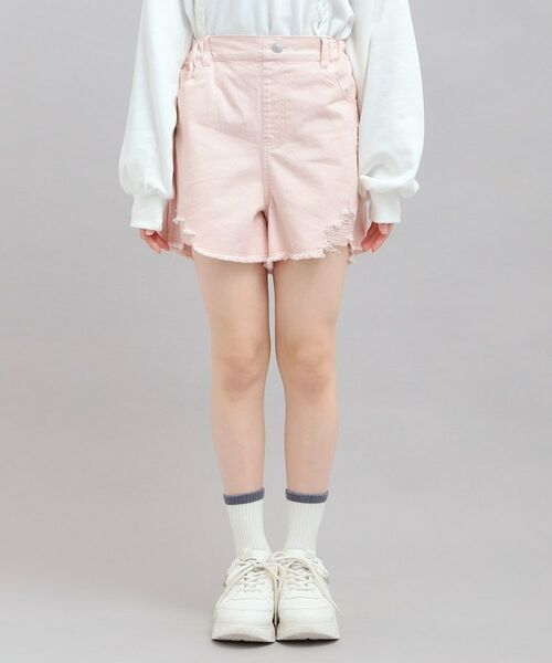 PINK-latte / ピンク ラテ デニムパンツ | デニムツイルダメージショートパンツ | 詳細1