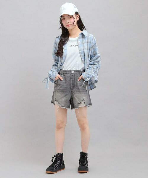 PINK-latte / ピンク ラテ デニムパンツ | デニムツイルダメージショートパンツ | 詳細11