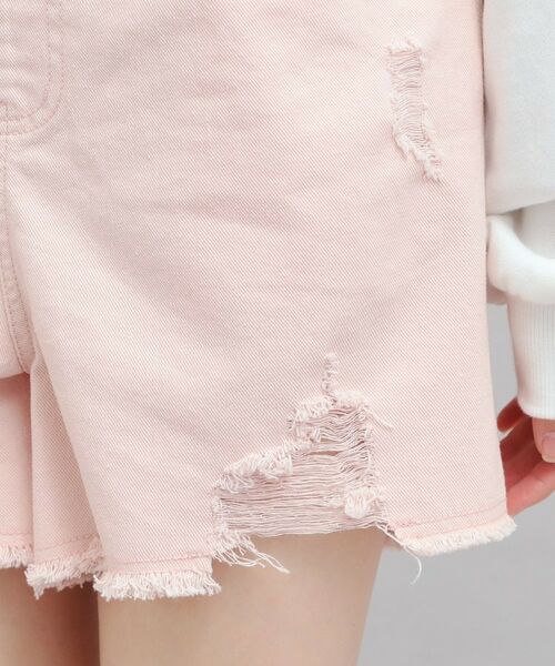 PINK-latte / ピンク ラテ デニムパンツ | デニムツイルダメージショートパンツ | 詳細8