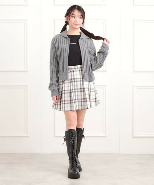 PINK-latte / ピンク ラテ ミニ・ひざ丈スカート | 微起毛プリーツスカート | 詳細13