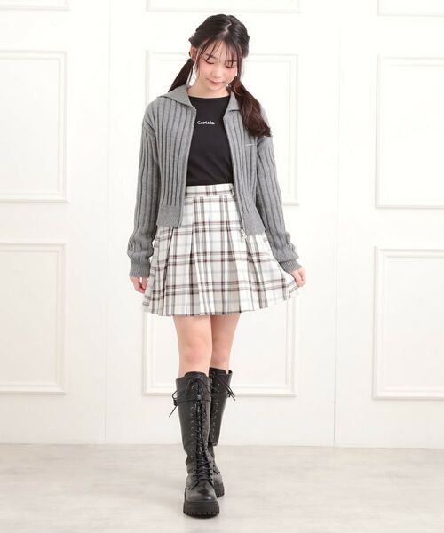 PINK-latte / ピンク ラテ ミニ・ひざ丈スカート | 微起毛プリーツスカート | 詳細14