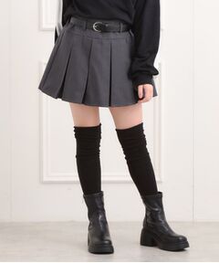 PINK-latte / ピンク ラテ ミニ・ひざ丈スカート | ベルト付きプリーツスカート