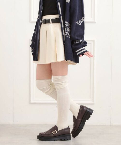 PINK-latte / ピンク ラテ ミニ・ひざ丈スカート | ベルト付きプリーツスカート | 詳細10