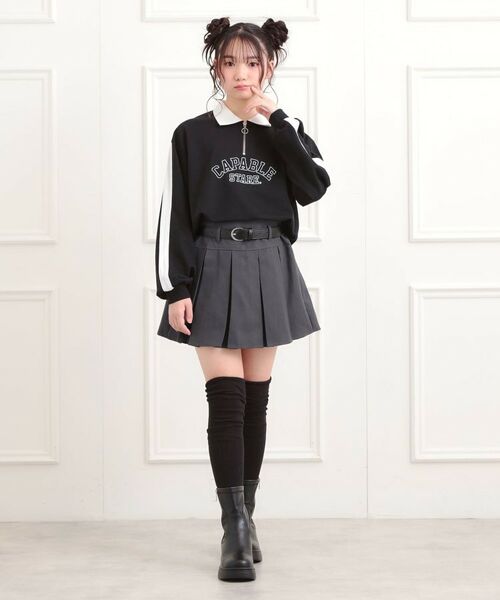 PINK-latte / ピンク ラテ ミニ・ひざ丈スカート | ベルト付きプリーツスカート | 詳細14