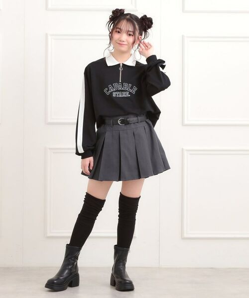 PINK-latte / ピンク ラテ ミニ・ひざ丈スカート | ベルト付きプリーツスカート | 詳細15