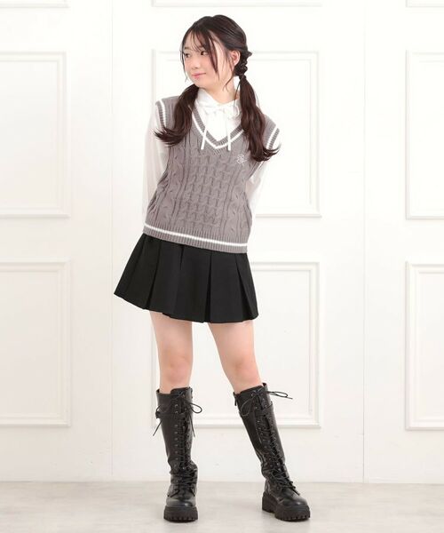 PINK-latte / ピンク ラテ ミニ・ひざ丈スカート | ベルト付きプリーツスカート | 詳細18