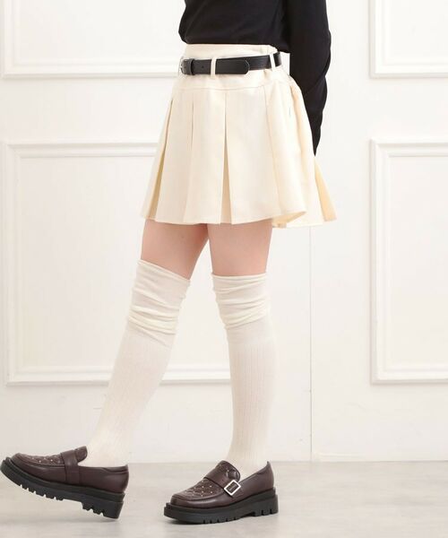 PINK-latte / ピンク ラテ ミニ・ひざ丈スカート | ベルト付きプリーツスカート | 詳細9