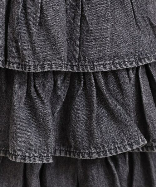 PINK-latte / ピンク ラテ ミニ・ひざ丈スカート | デニムティアードスカート | 詳細9