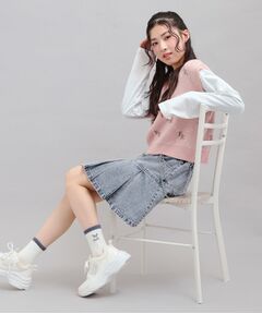 PINK-latte / ピンク ラテ ミニ・ひざ丈スカート | チェーン付きプリーツスカート