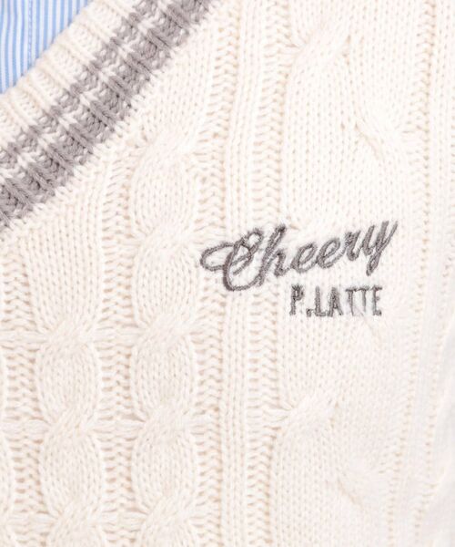 PINK-latte / ピンク ラテ シャツ・ブラウス | ニットベストレイヤード長袖シャツ | 詳細11