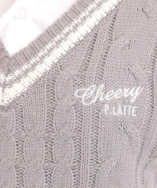 PINK-latte / ピンク ラテ シャツ・ブラウス | ニットベストレイヤード長袖シャツ | 詳細15