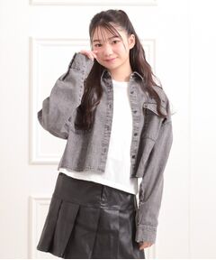 PINK-latte / ピンク ラテ その他トップス | 【セットアイテム】短丈デニムシャツ＋ロンT