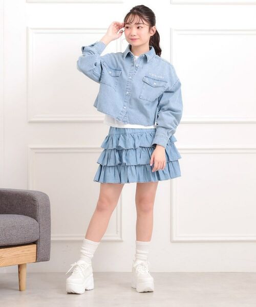 PINK-latte / ピンク ラテ その他トップス | 【セットアイテム】短丈デニムシャツ+ロンT | 詳細21