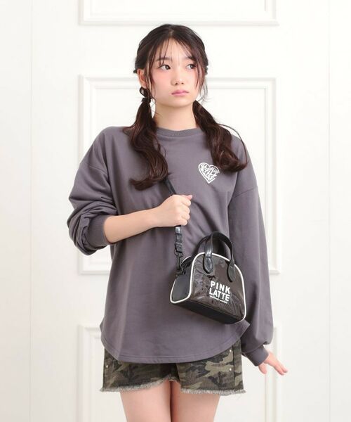 PINK-latte / ピンク ラテ ボストンバッグ | PVCミニボストンバッグ(ブラック(019))