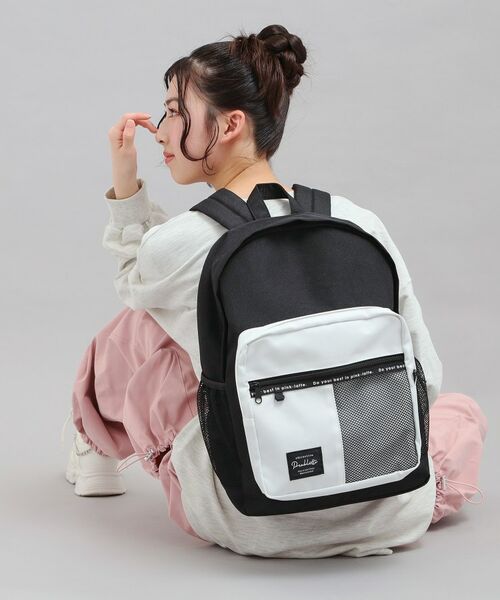 PINK-latte / ピンク ラテ リュック・バックパック | 【容量約23L】バイカラーメッシュリュック | 詳細1