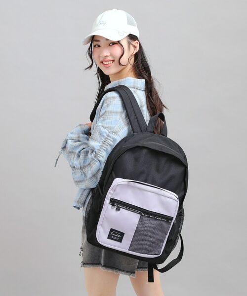 PINK-latte / ピンク ラテ リュック・バックパック | 【容量約23L】バイカラーメッシュリュック | 詳細4