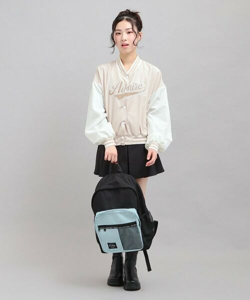 PINK-latte / ピンク ラテ リュック・バックパック | 【容量約23L】バイカラーメッシュリュック(ブルー(091))