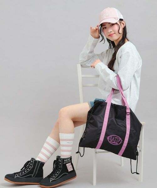 PINK-latte / ピンク ラテ リュック・バックパック | 【2WAY】ナップサック（ブラック(019)）