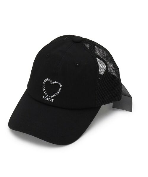 PINK-latte / ピンク ラテ キャップ | ハートロゴキャップ（ブラック(019)）