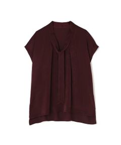 PINKY & DIANNE / ピンキーアンドダイアン カットソー | ピーチサテンボウタイブラウス