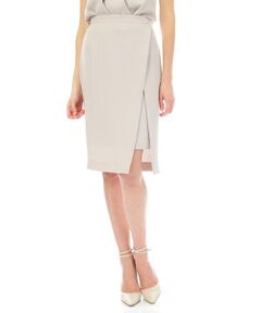 PINKY & DIANNE / ピンキーアンドダイアン スカート | ダブルクロスラップ風スリットスカート