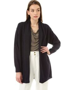 PINKY & DIANNE / ピンキーアンドダイアン カーディガン・ボレロ | ＲＩＢ　ｓｔｉｔｃｈニットカーディガン