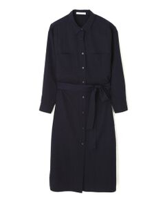 PINKY & DIANNE / ピンキーアンドダイアン ミニ丈・ひざ丈ワンピース | 《HOLIDAY LINE》[ウォッシャブル]ストレッチツイルシャツワンピース