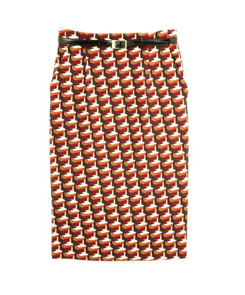 PINKY & DIANNE / ピンキーアンドダイアン スカート | ジオメトリックキューブプリントタイトスカート | 詳細3