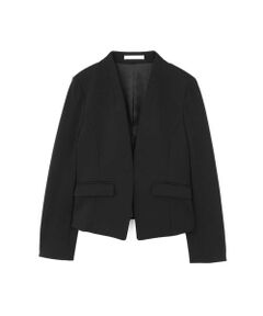 PINKY & DIANNE / ピンキーアンドダイアン アウター | ◆バックぺプラムノーカラージャケット