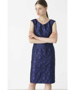 PINKY & DIANNE / ピンキーアンドダイアン ミニ丈・ひざ丈ワンピース | ◆フラワージャガードタイトワンピース