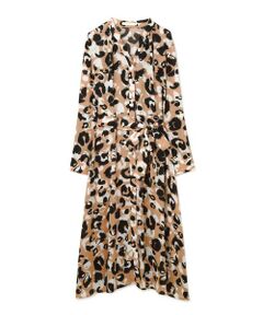 PINKY & DIANNE / ピンキーアンドダイアン ミニ丈・ひざ丈ワンピース | アブストラクトアニマルプリントワンピース