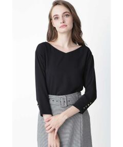 PINKY & DIANNE / ピンキーアンドダイアン シャツ・ブラウス | ◆メタル釦スリーブマットサテンブラウス