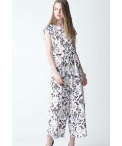 PINKY & DIANNE / ピンキーアンドダイアン ミニ丈・ひざ丈ワンピース | [ウォッシャブル]フラワーオーナメントマキシオールインワン