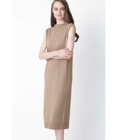 PINKY & DIANNE / ピンキーアンドダイアン ミニ丈・ひざ丈ワンピース | ◆ノースリーブボトルネックワンピース