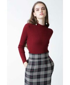 PINKY & DIANNE / ピンキーアンドダイアン ニット・セーター | ◆モックネックＲＩＢトップス