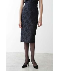 PINKY & DIANNE / ピンキーアンドダイアン スカート | フラワージャガードミディーペンシルスカート