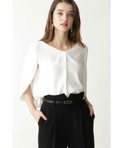 PINKY & DIANNE / ピンキーアンドダイアン シャツ・ブラウス | ◆マットサテンケープスリーブブラウス