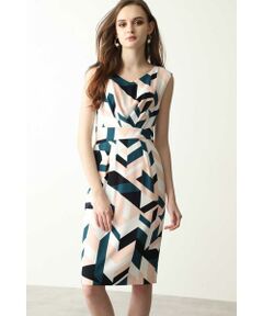 PINKY & DIANNE / ピンキーアンドダイアン ミニ丈・ひざ丈ワンピース | シオメトリックプリントワンピース