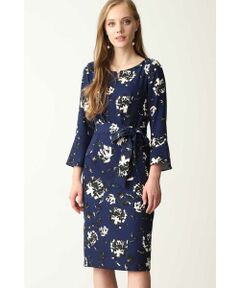 PINKY & DIANNE / ピンキーアンドダイアン ミニ丈・ひざ丈ワンピース | ピオニープリントワンピース