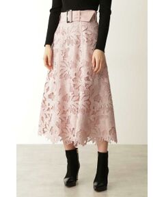 PINKY & DIANNE / ピンキーアンドダイアン スカート | ◆フラワーケミカルレースフレアスカート