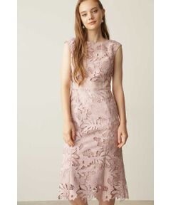 PINKY & DIANNE / ピンキーアンドダイアン ミニ丈・ひざ丈ワンピース | ◆フラワーケミカルレースマーメイドワンピース　