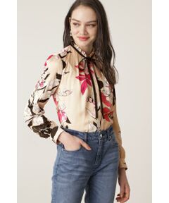 PINKY & DIANNE / ピンキーアンドダイアン シャツ・ブラウス | カラーフラワーリボンブラウス