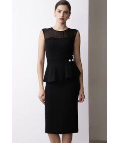 PINKY & DIANNE / ピンキーアンドダイアン ミニ丈・ひざ丈ワンピース | ２ＷＡＹシアーコンビワンピース