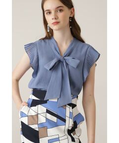 PINKY & DIANNE / ピンキーアンドダイアン シャツ・ブラウス | ◆プリーツスリーブ楊柳ブラウス